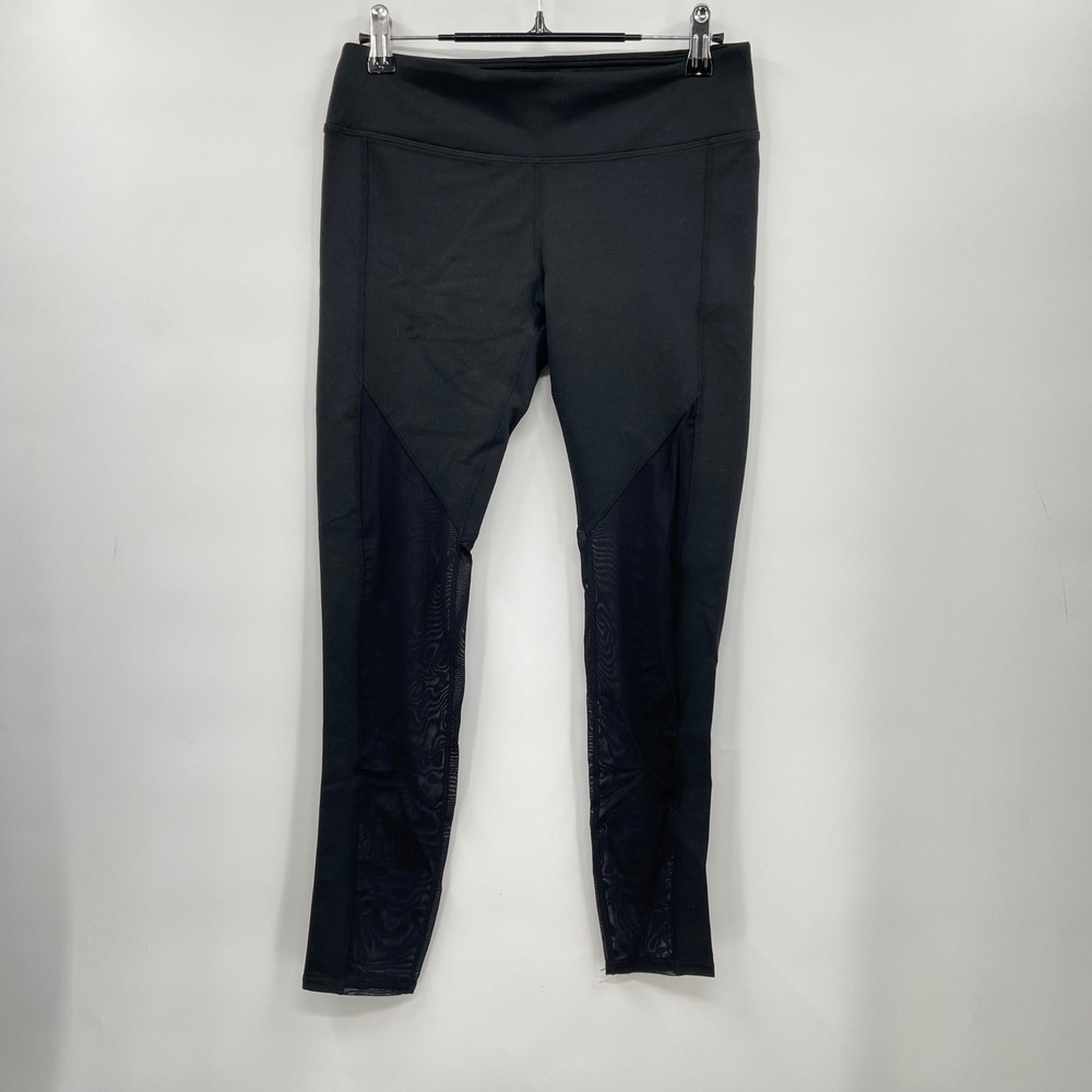 Fabletics Black‎ Mesh Insert Workout Leggings Women's Size S Athletic Athleisure
